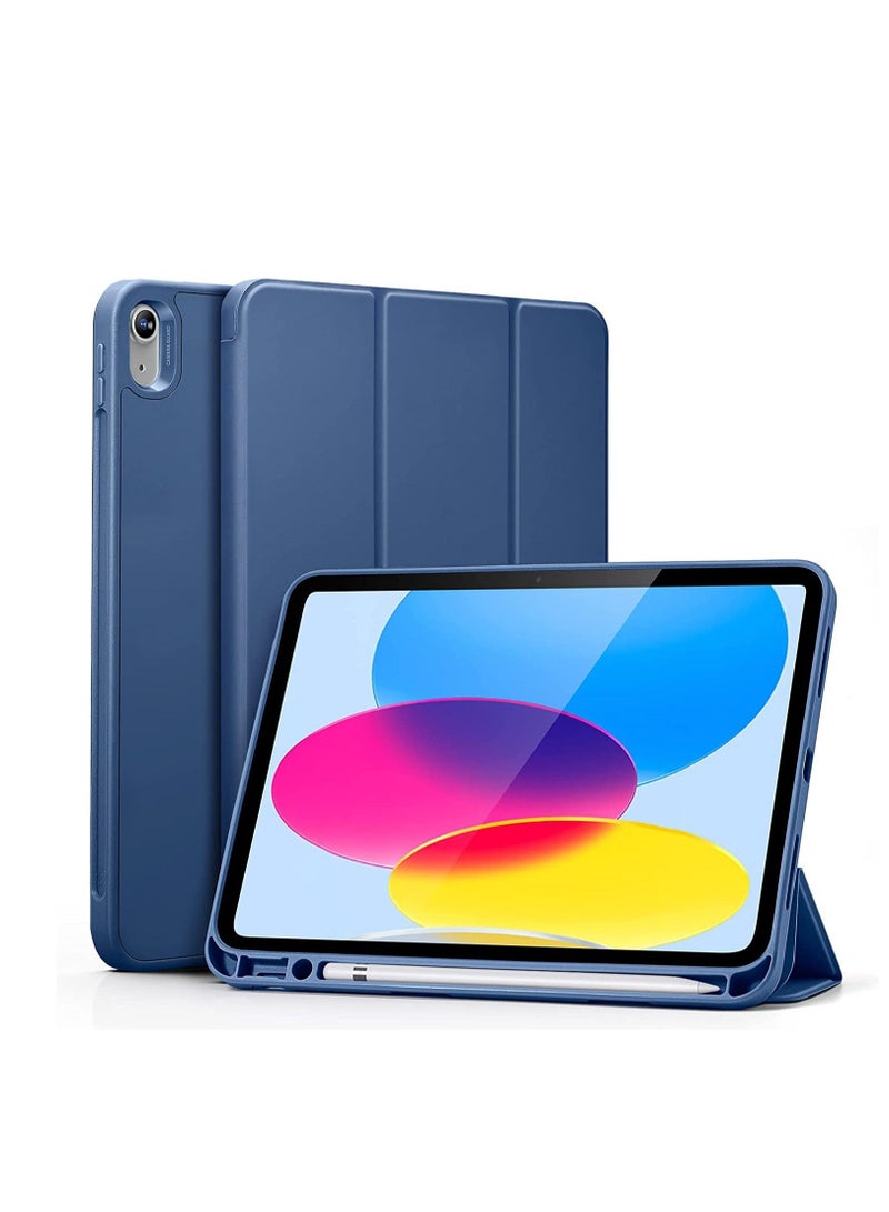 GENNEXT Protective Soft TPU Smart Trifold Stand with Pencil Holder Case Cover For iPad 10th Generation 10.9 Inch (2022) - Image 1