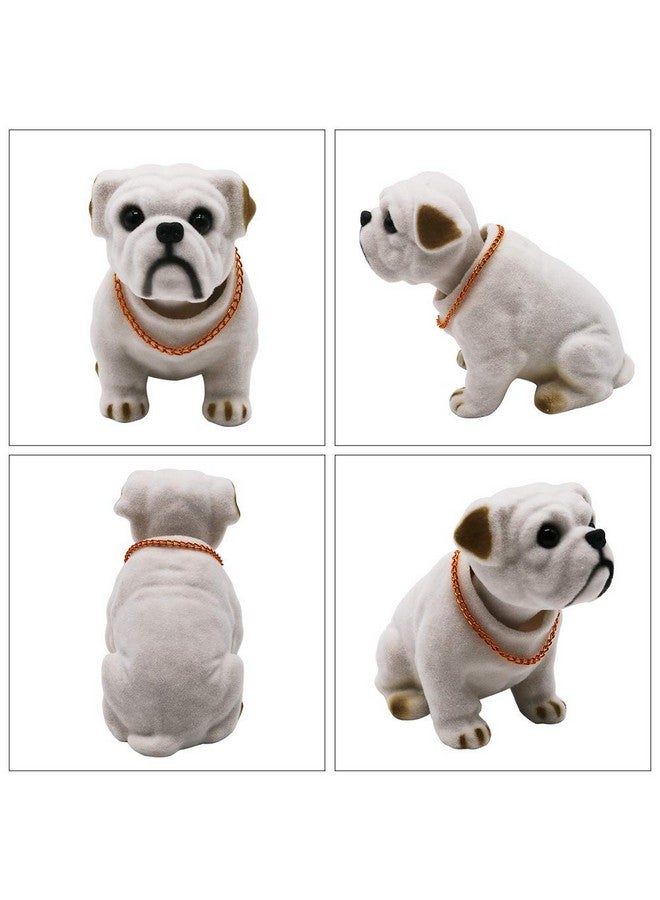 Rayberro Mary Paxton Bobble Headcar Decoration Nodding Dog Ornaments High Emulation Creative Dog Dashboard Crafts Dog Lover Gift For Car Vehicle Desk Tabletop Office Decor Baby Kids Toy (Bulldog) - Image 3