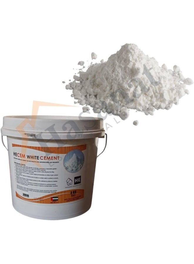 HASANAT ESSENTIALS دلو أساسيات 3 كجم مع مسحوق الأسمنت الأبيض ومجرفة - Image 4