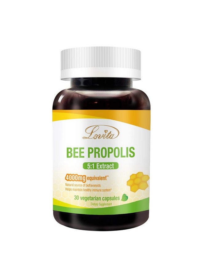Lovita Propolis Capsule | High Potency | 5:1 Concentration | Natural Propolis Extract | 30 Vegetarian Capsules (1 Months Supply) - Image 1