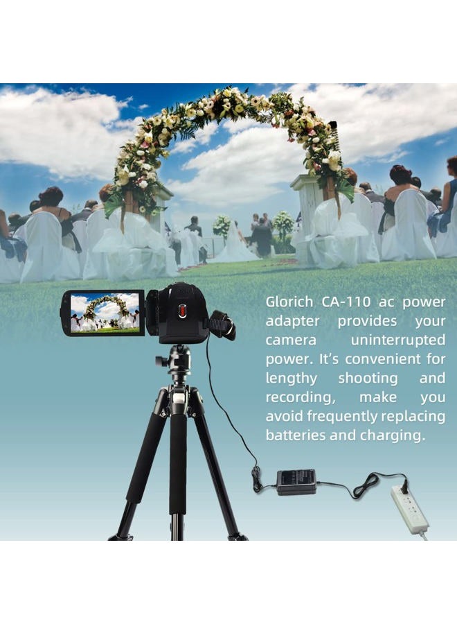 Glorich CA-110 CA110 Replacement AC Power Adapter for Canon VIXIA HF M50 M500 R60 R50 R500 R40 R400 R30 R300 R20 R200, VIXIA Mini, Mini X, LEGRIA HF R206 R46 R406 R56 R506, LEGRIA Mini, Mini X - Image 2