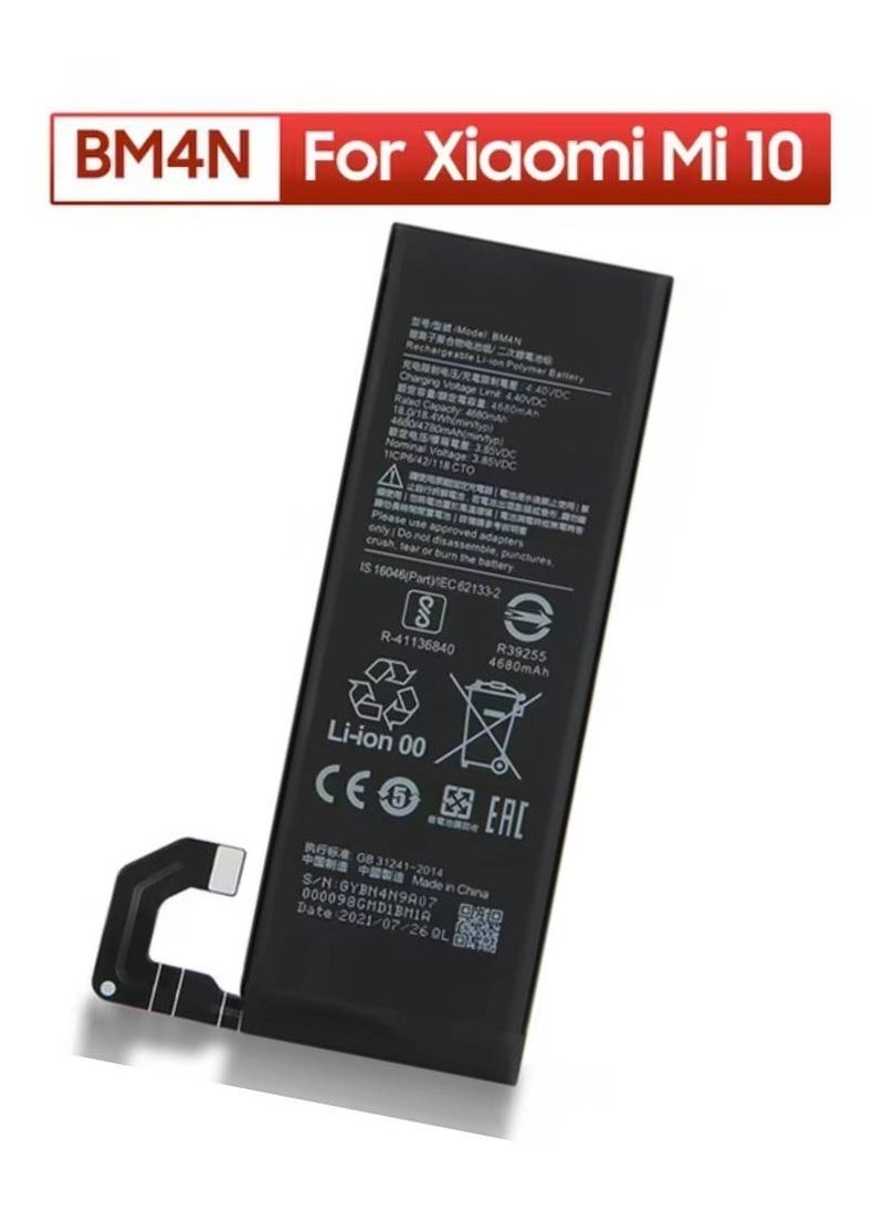 MUNTAQI High Quality Original Replacement Battery for Xiaomi Mi 10 5G / Mi 10S â€“ Black Li-Ion Battery with Long-Lasting Power & Stable Performance | Compatible with Xiaomi Mi 10 Series | Easy to Install | Safe & Certified Battery for Reliable Daily Use - Image 2