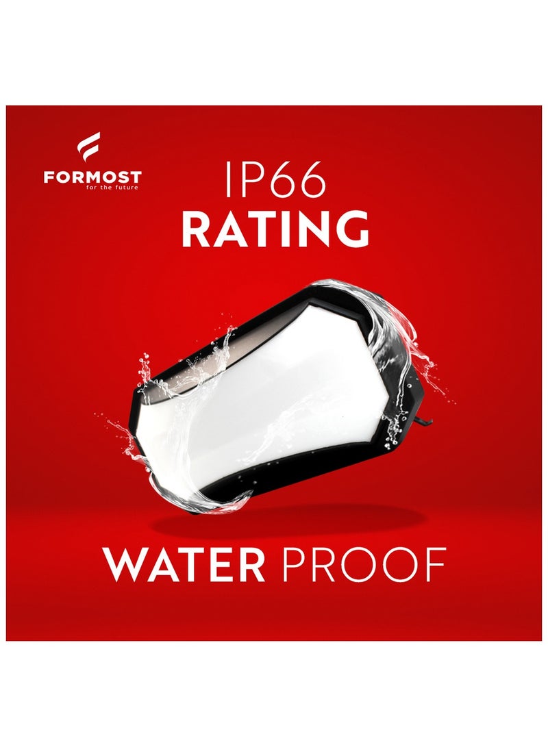 FORMOST FORMOST LED Bulkhead Light 30W | IP66 Waterproof | Energy Saving | Home Wall Gate Lamp for Outdoor and Indoor Use | Porch Light | Office Balcony Decoration | Cool White (Pack of 4)  - Image 3