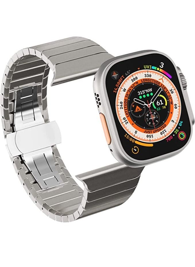 S-Color - Replacement Band For Apple Watch Series 1/2/3/4/5/6/7/8 ultra SE 42/44/45/49 mm Silver - Image 1