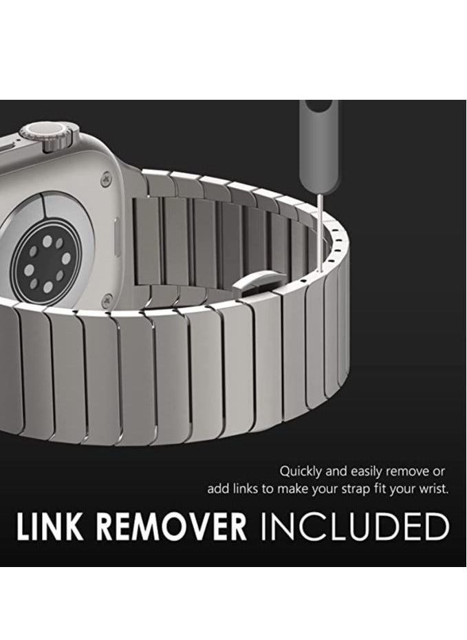 S-Color - Replacement Band For Apple Watch Series 1/2/3/4/5/6/7/8 ultra SE 42/44/45/49 mm Silver - Image 1