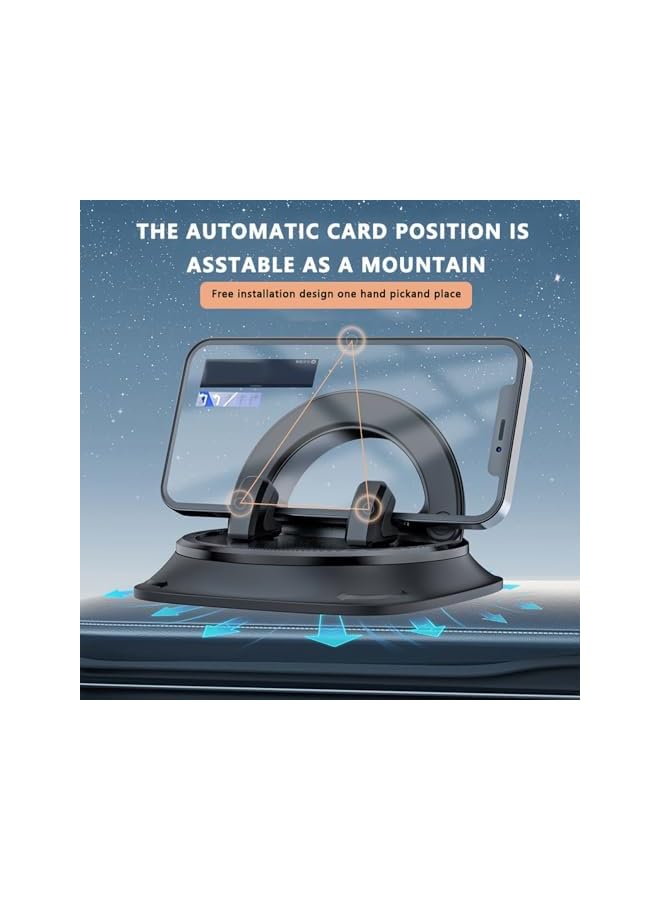 S-TOP Phone Mount for Car, Dashboard Cell Holder 360° Rotatable Car with Non-Slip Silicone, Car Phone Mount Pad Mat for Various Dashboards, Slip Free Desk Phone Stand Compatible with Cell Phone - Image 2