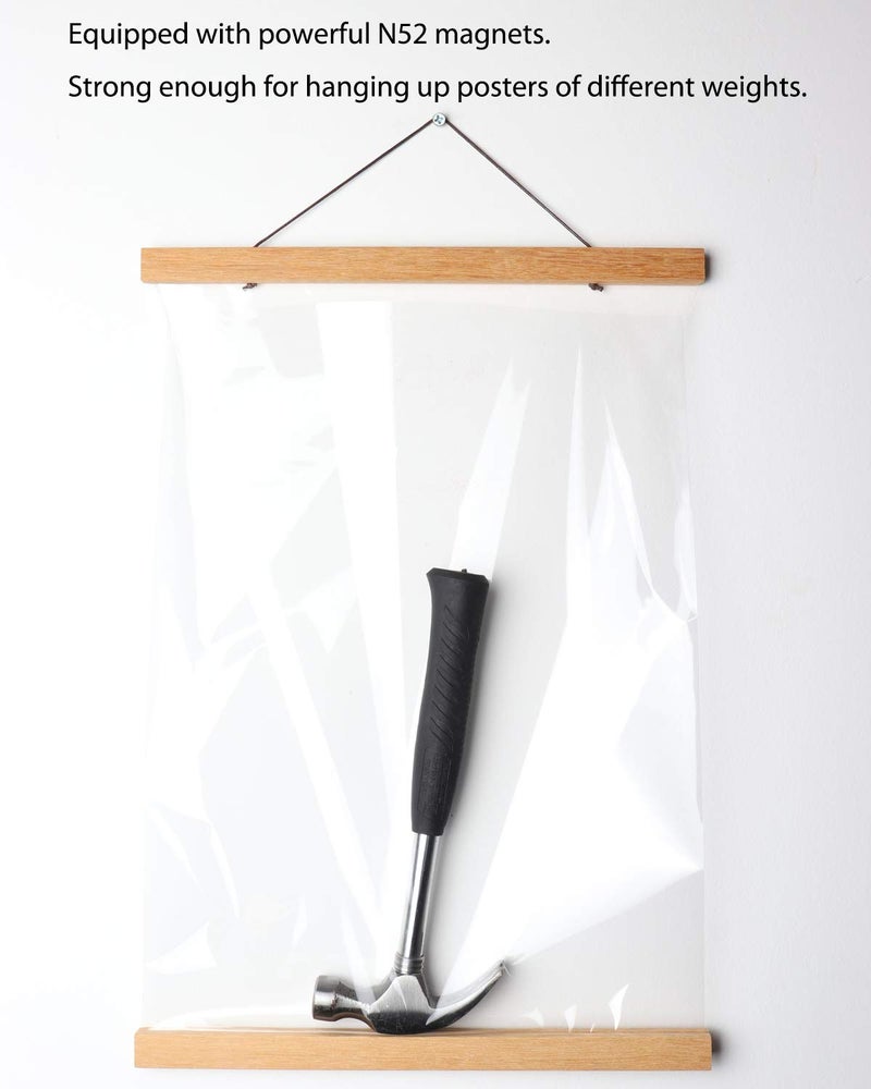 Falamon Magnetic Poster Hanger Frame 18x12 18x24 18x28 Teak Wood Magnet Poster Frame للملصقات يطبع الصور صور خرائط مخفوط وأعمال قماشية فنية - Image 3