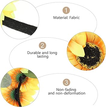 FOMIYES Sunflower Headband Flower Hair Hoop Women Floral Hair Band Hair Clips for Women Wedding Bridal Beach Hair Decoration - Image 5