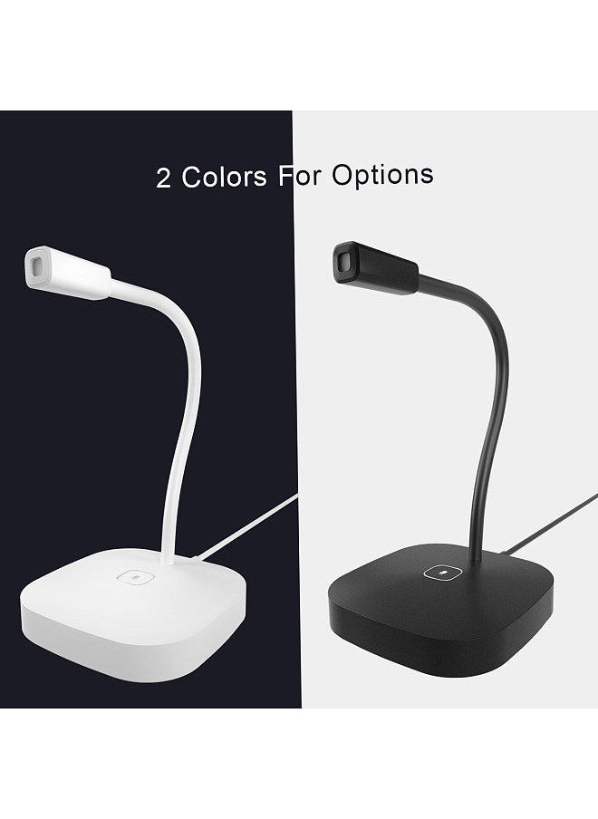 Generic - Desktop Computer Microphone USB Wired Microphone 360 Degrees Omnidirectional Condenser Mic Adjustable Neck with Mute Touch-Button Plug & Play for Computer PC Laptop Office Meeting Recording Games - Image 1