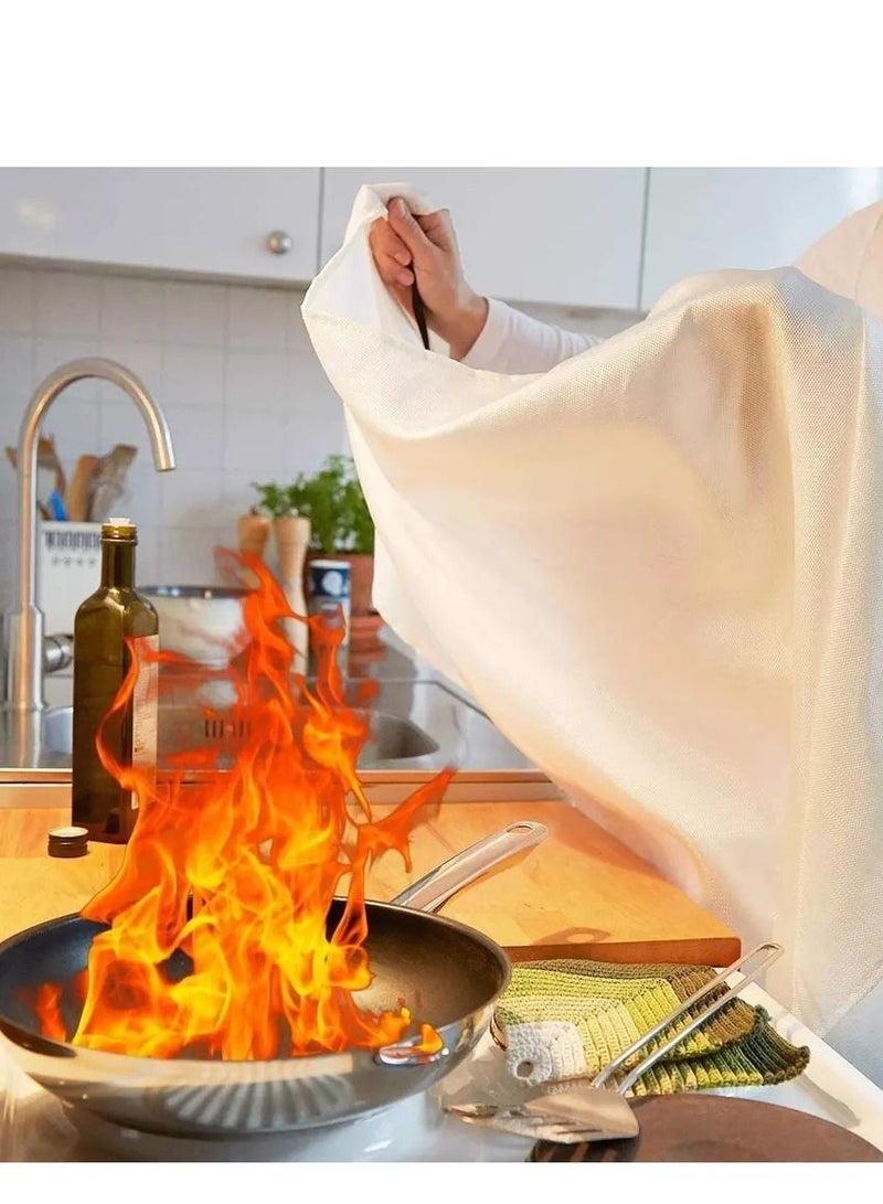 4basix Fire Blanket 1.2 x 1.8 Meter Fiberglass for Kitchen, Home, Hotels - Image 2