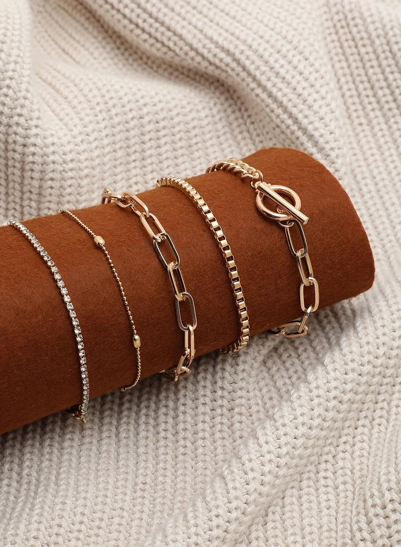 Sohi  Casual Multi-Layer Artificial Bracelet Jewellery for Women | Best Price UAE