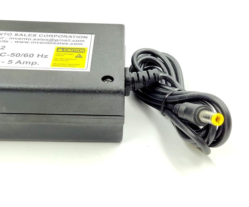 INVENTO 12V 5A 60 Watt DC Power supply AC Adaptor SMPS AC to DC Converter for battery charger CCTV DIY - Image 3