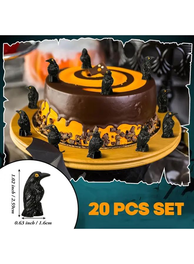 Gothic Raven Resin Ornament 35 Piece Set Car Dashboard Decor - Image 5