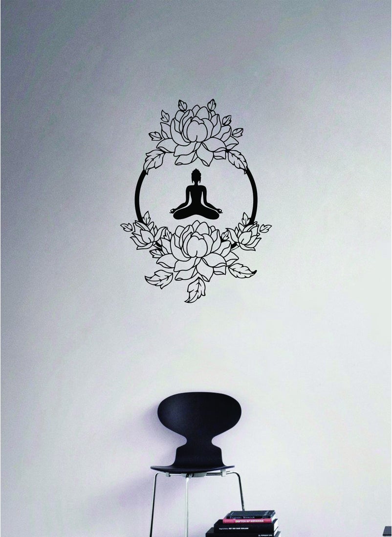 Spoil Your Wall Buddha in Floral Design Wall Decal - Wall Arts Home Décor - Wall Sticker, 70x90 cm by Spoil Your Wall  - Image 1