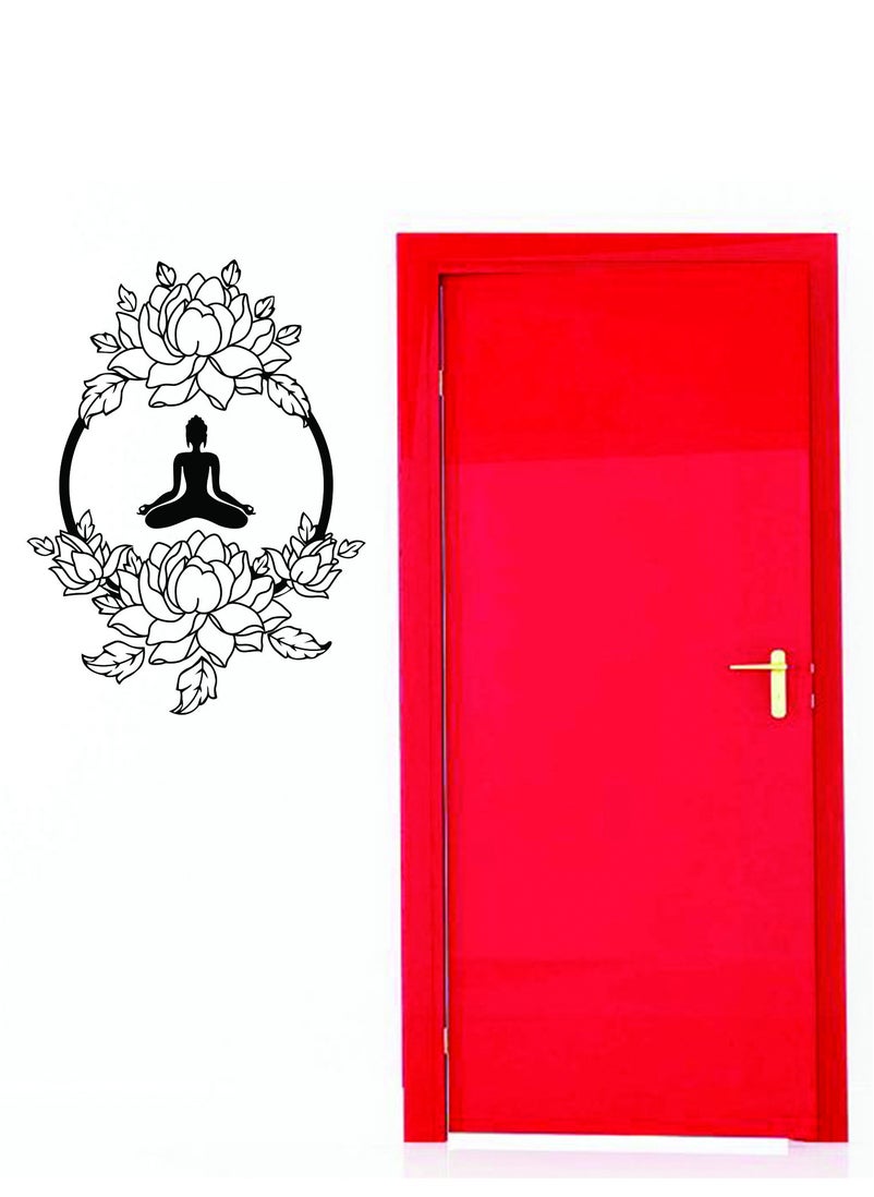Spoil Your Wall Buddha in Floral Design Wall Decal - Wall Arts Home Décor - Wall Sticker, 70x90 cm by Spoil Your Wall  - Image 4