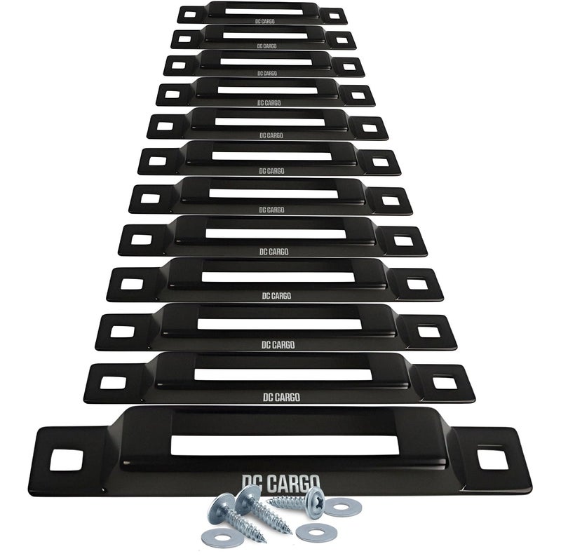 DC Cargo Mall Indoor E Track TieDown 1Slot Plate 12Pack Mini Anchor for Ratchet Cam Straps Trailers Trucks Pickups E Track Accessories