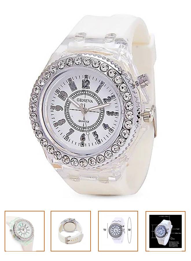Geneva Geneva Super LED Colour Changing Quartz Wrist Watch - Image 1