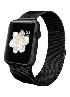 Milanese Stainless Steel Wrist Band For Apple Smart Watch 44 mm Black