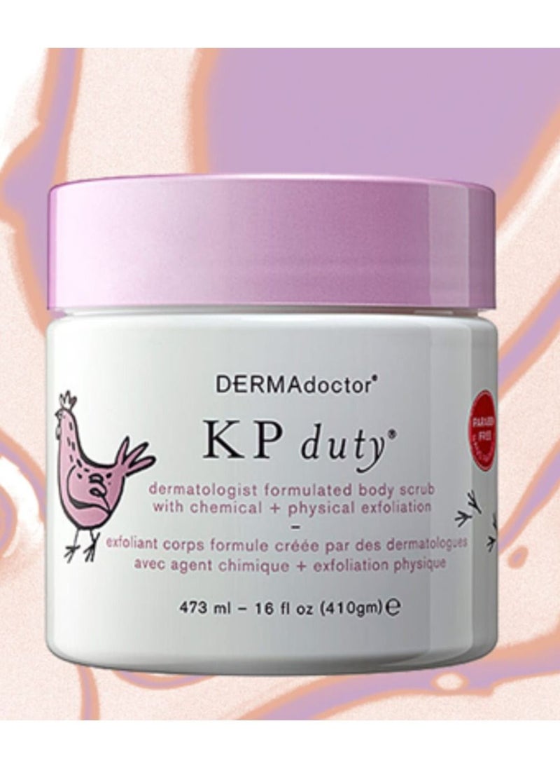 DERMAdoctor - KP Duty Dermatologist Formulated Body Scrub 473ml - Image 1