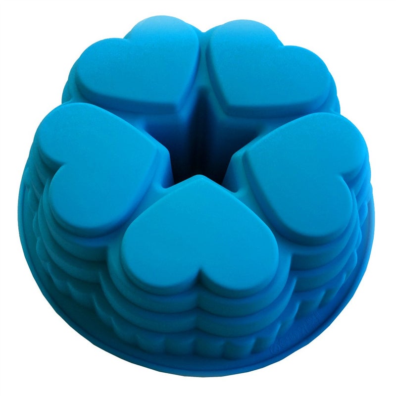 FantasyDay 9.5'' Love Heart Cake Mold Silicone Baking Molds Party Cake Bakeware for Your Birthday Dessert, Cake, Bread, Tart, Pie, Flan and More #5 - Image 2