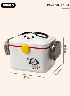 DUNISO 2 Layers Large Medicine Storage Box, Family small safety emergency medical storage box kit travel,Layered Daily Medicine Cabinet,First Aid Storage Box Container Bin with Compartments and Portable Handle for Family  - Image 4
