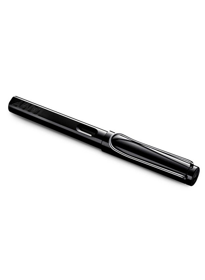 لامي قلم حبر جاف لامي سفاري متوسط الرأس | بلاستيك متين، أسود لامع | مشبك معدني، مقبض مريح | سنّ فولاذي مصقول | مع خرطوشة حبر T 10 زرقاء | مع محول Z 28 - Image 3