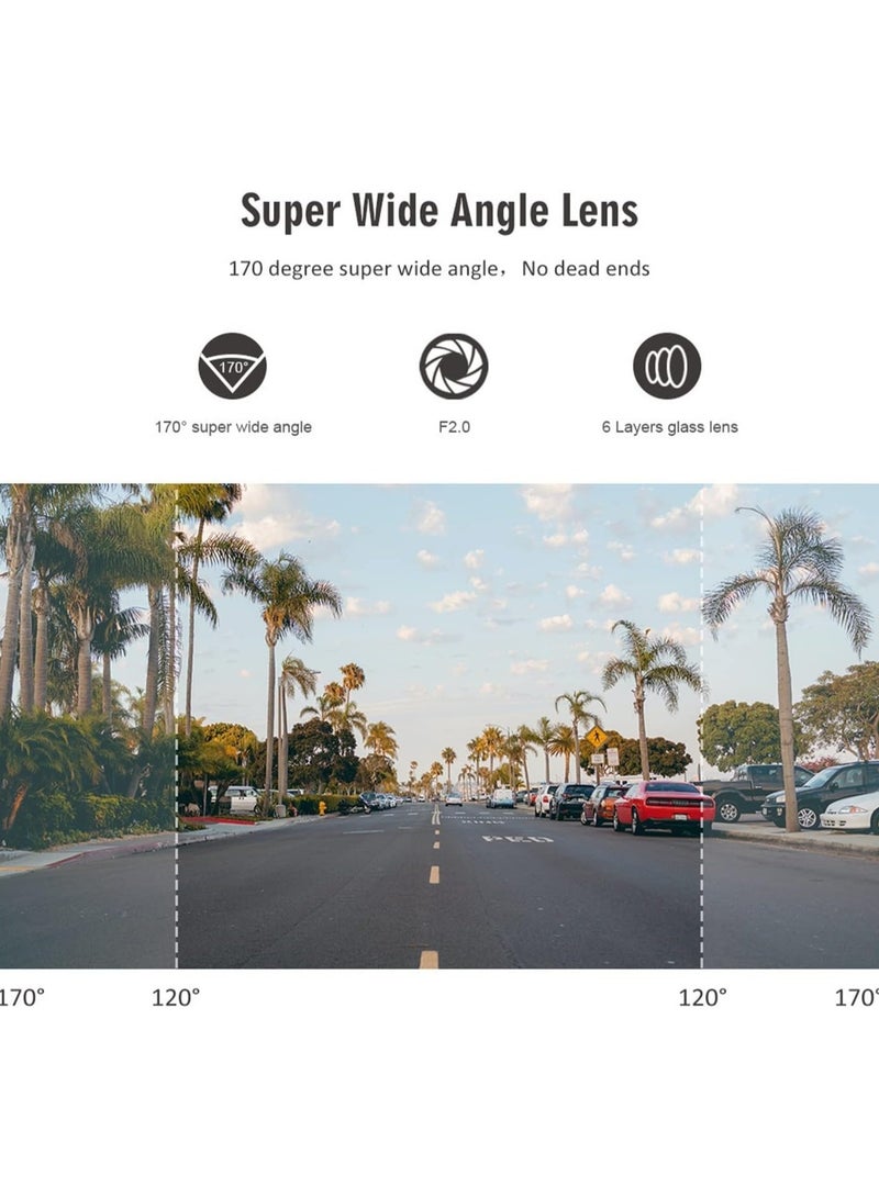 AROAQ New HDMI 3.0-inch car wifi driving recorder HD 1080P night vision dual lens car - Image 5