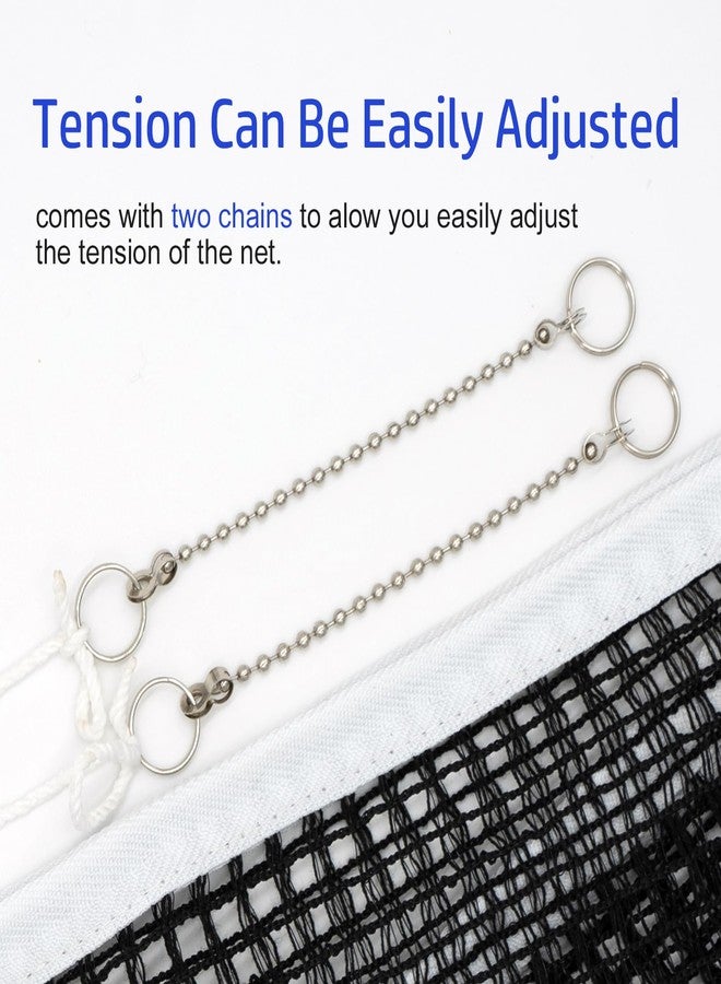 Sanung C-Y1 Table Tennis Net, 2 Pieces High Stretch Foldable Ping Pong Net with 4 Chains Adjust Tension Height, Compatible with Any Standard Size Desktop for Indoor Outdoor Use - Image 4