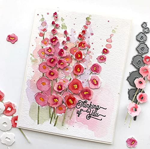 BeetirryHu Plum Blossom 3D Backgrounds Frame Metal Cutting Dies, Cut Stencils Card Paper Craft DIY Template Album Embossing Paper Dies for Card Making Scrapbooking - Image 1