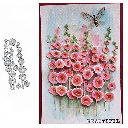 BeetirryHu Plum Blossom 3D Backgrounds Frame Metal Cutting Dies, Cut Stencils Card Paper Craft DIY Template Album Embossing Paper Dies for Card Making Scrapbooking - Image 2