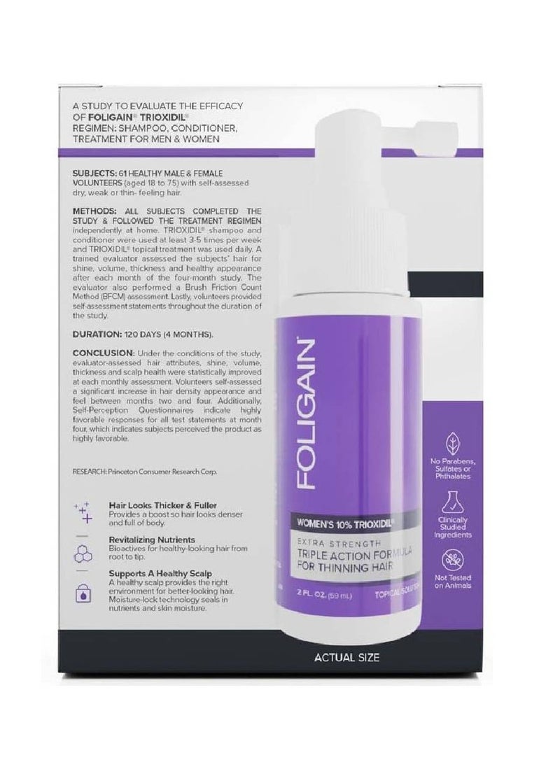 FOLIGAIN علاج مكثف بتركيبة ثلاثية المفعول من تريوكسيد لعلاج تساقط الشعر لدى النساء  - Image 4
