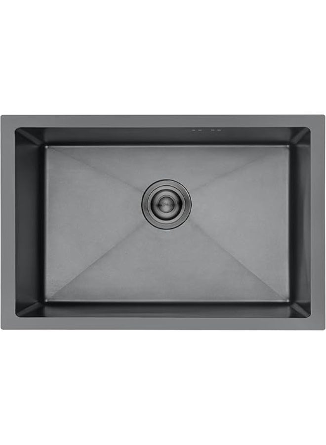 TASVORA Kitchen Sink | 70x44X19cm Stainless Steel | Under Countertop Sink | Undermount Single Bowl | Built-in Drain Filter | Rust Resistant | Modern Kitchen Sink UAE - Image 1