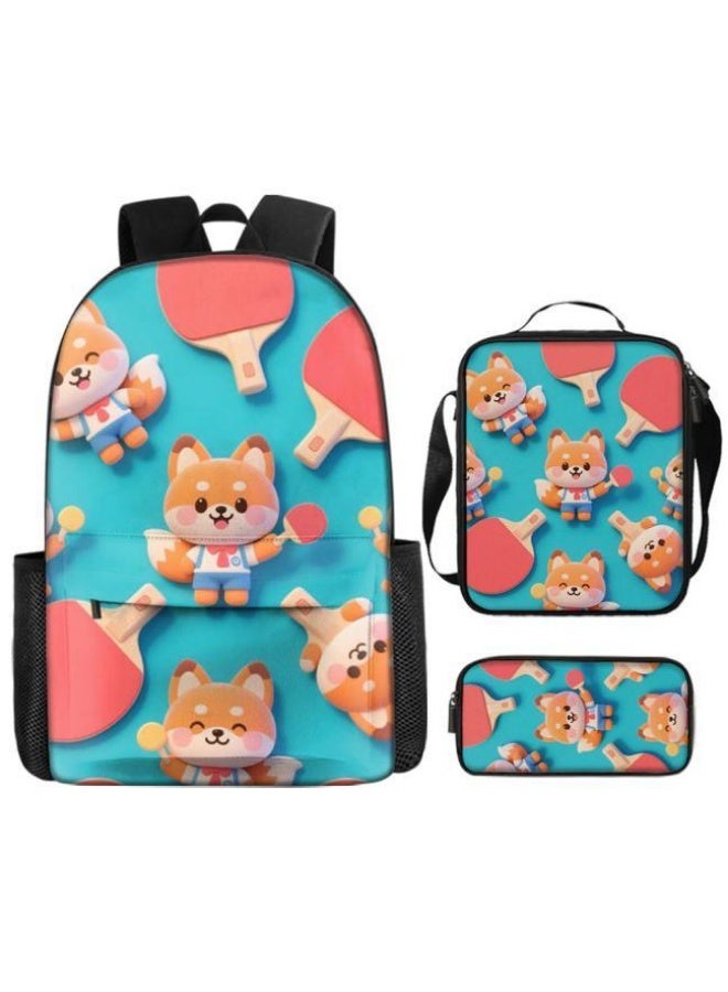 Bright Li Fire Unlock the fashion style of children's fun! Three-piece bag set, cartoon elements make children and teenagers super stylish (students, children, friends outings, mountain climbing, schooling, etc. are available) - 14  - Image 2