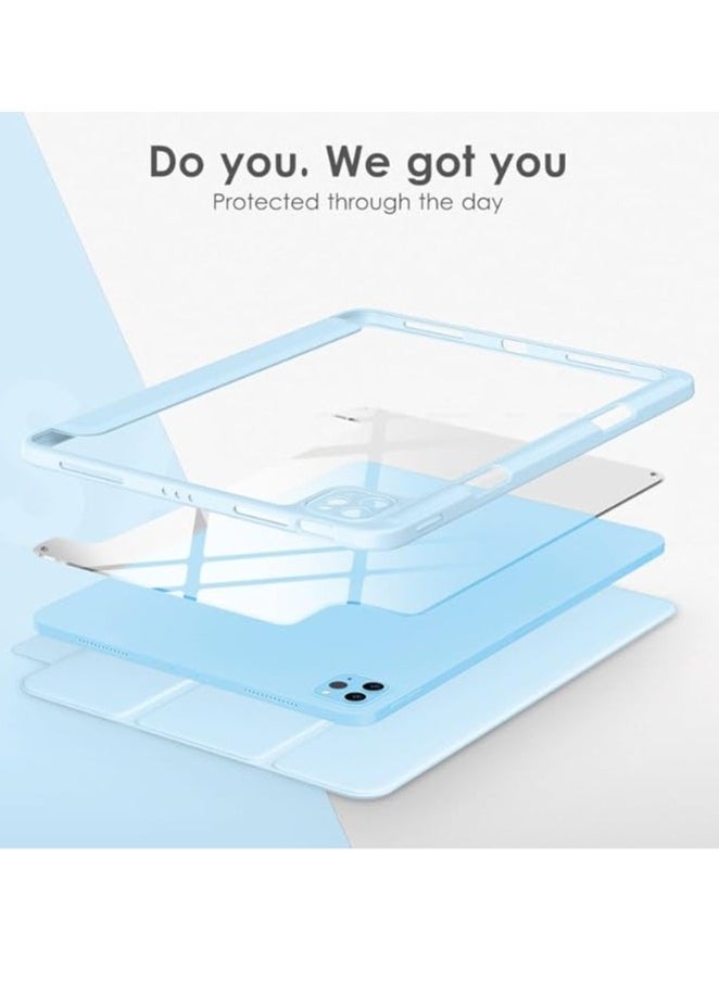 Raxoom iPad 10.9 Inch 10th Gen Case with Pencil Holder 2022 Clear Transparent Back Shell Trifold Protective cover Shockproof Cover for 2022 iPad 10th Gen A2696 A2757 A2777 Black - Image 4