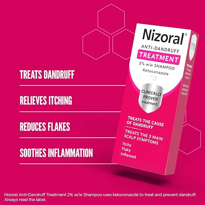 Nizoral AntiDandruff Treatment Shampoo Treats and Prevents Dandruff Clinically Proven to Control Itchy Flaky Scalps Contains Ketoconazole 1 x 60ml - Image 3