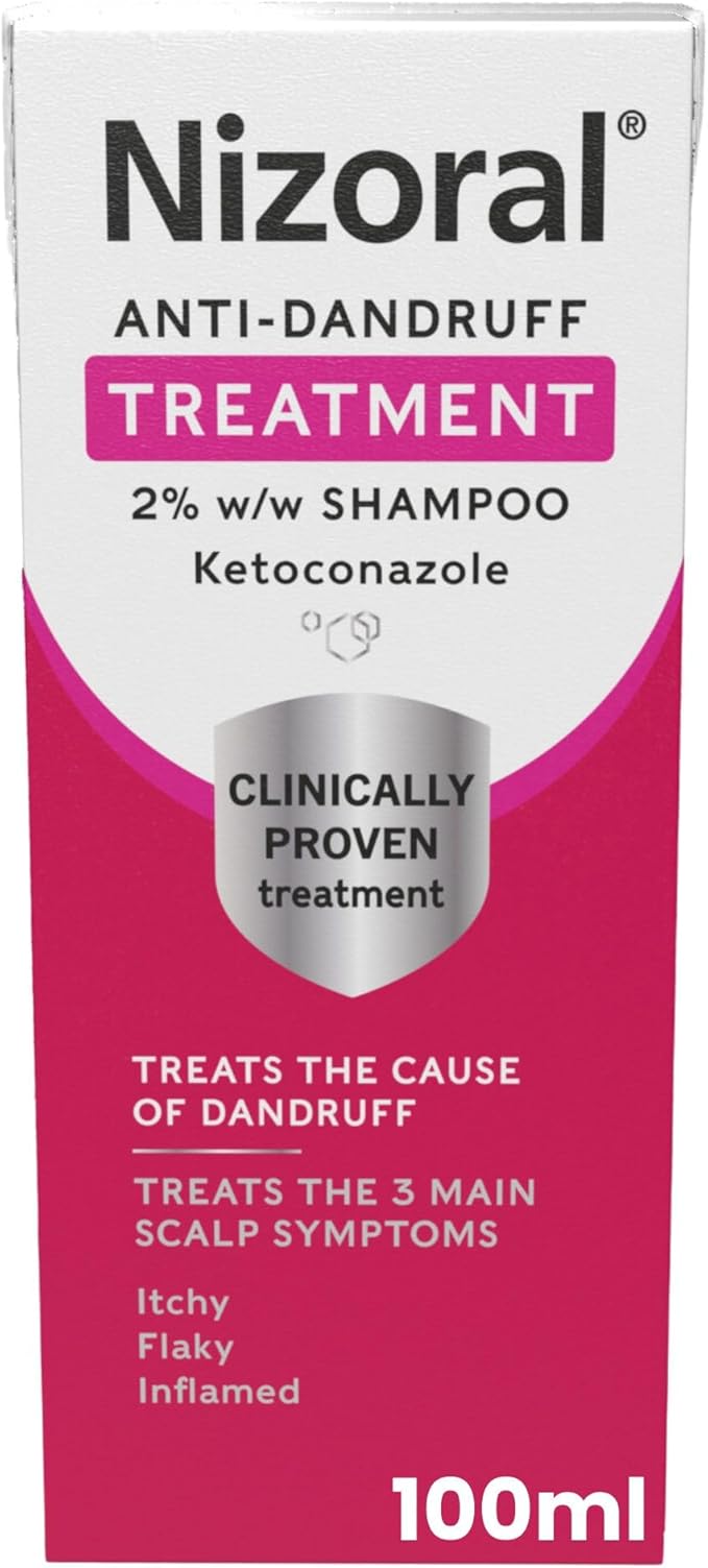 Nizoral AntiDandruff Treatment Shampoo Treats and Prevents Dandruff Clinically Proven to Control Itchy Flaky Scalps Contains Ketoconazole 1 x 60ml - Image 1