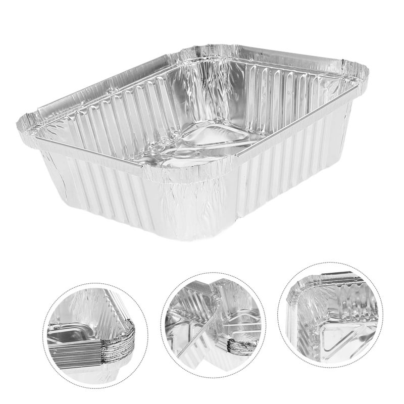 30 Pcs Aluminum Foil Baking Pans for BBQ Grilling Picnics Food Storage Sturdy Disposable Containers - Image 5