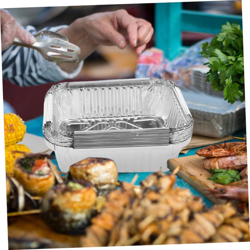 30 Pcs Aluminum Foil Baking Pans for BBQ Grilling Picnics Food Storage Sturdy Disposable Containers - Image 3