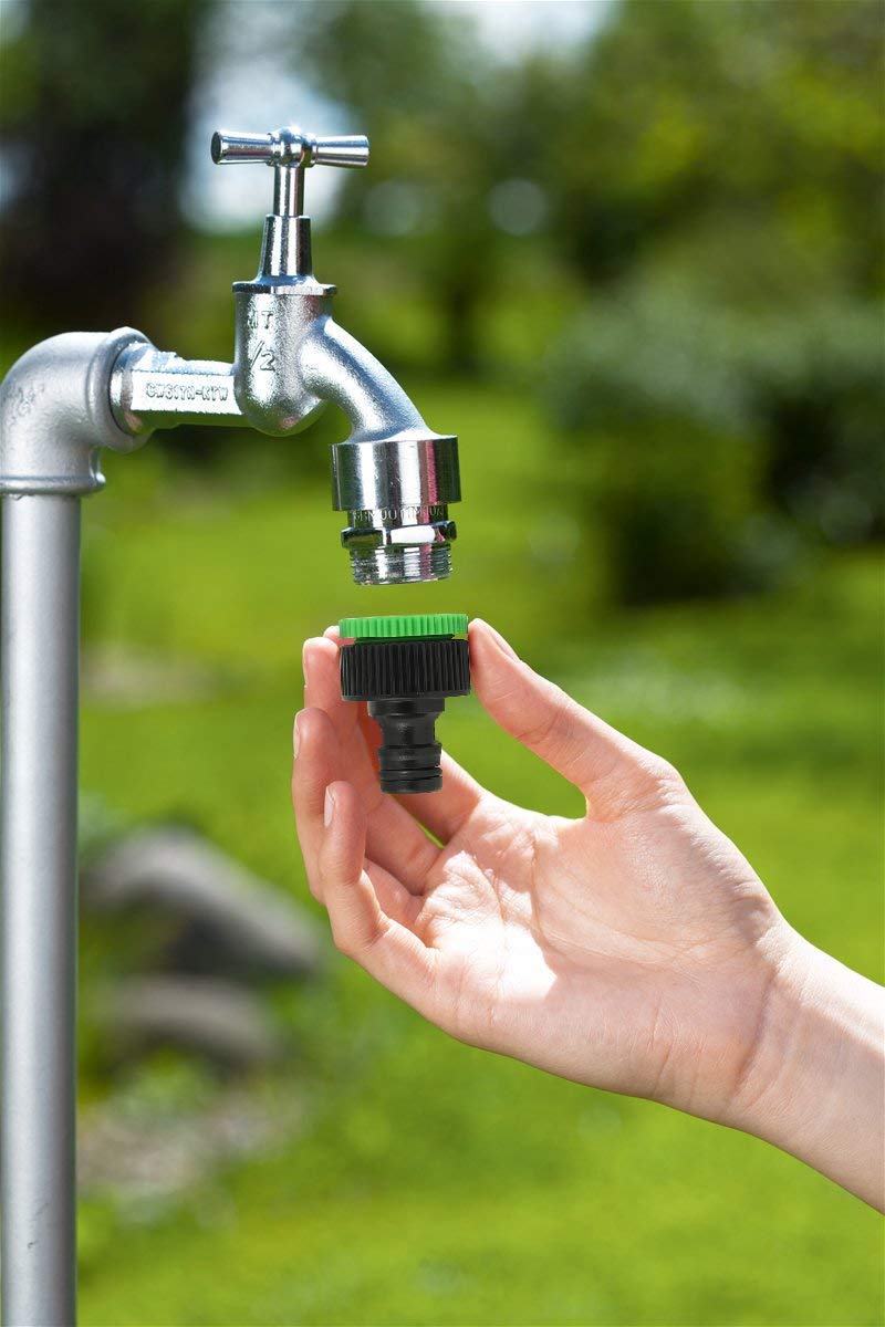 DIVINE TREE Universal 2-in-1 Adjustable 1/2 & 3/4 inch Female Tap Connector - Leak-Proof Heavy-Duty Quick Fit Garden Hose Adapter for Home, Outdoor Watering, Car Wash & Irrigation System (Pack-2) - Image 5