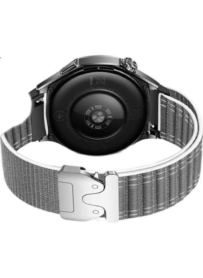 Freeson Nylon Parachute Watch Band With Buckle For Huawei Watch Gt5/4Pro/3/2/Watch Buds/Ultimate, Honor Gs/Magic (Grey, 22Mm) - Image 3