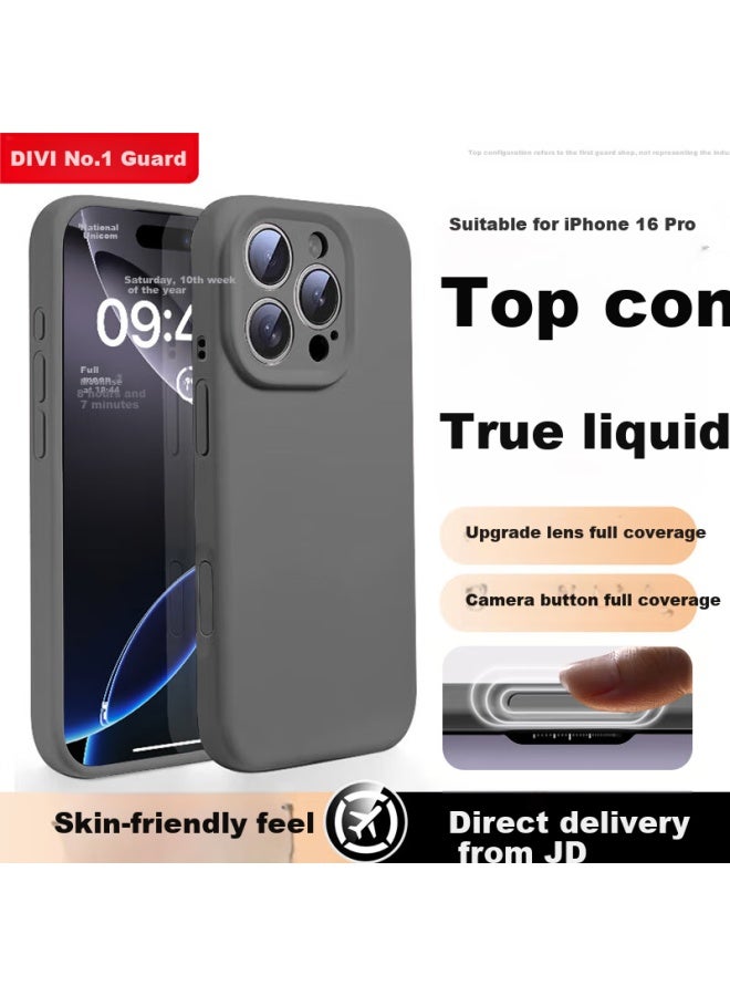 Divi Official Liquid Silicone Phone Case For Apple Iphone 16 Pro, Full Protection Soft Skin Cover With Camera Lens Protection, Ultra Thin Anti-drop Case For Men And Women - Image 1