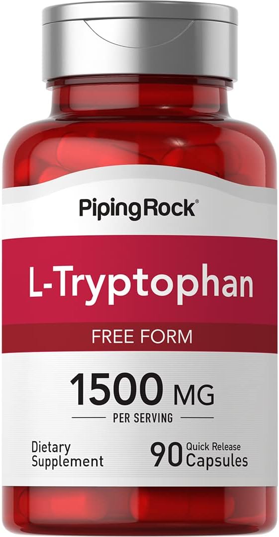 Piping Rock كبسولات L-Tryptophan 1500 ملغ للبالغين - Image 1