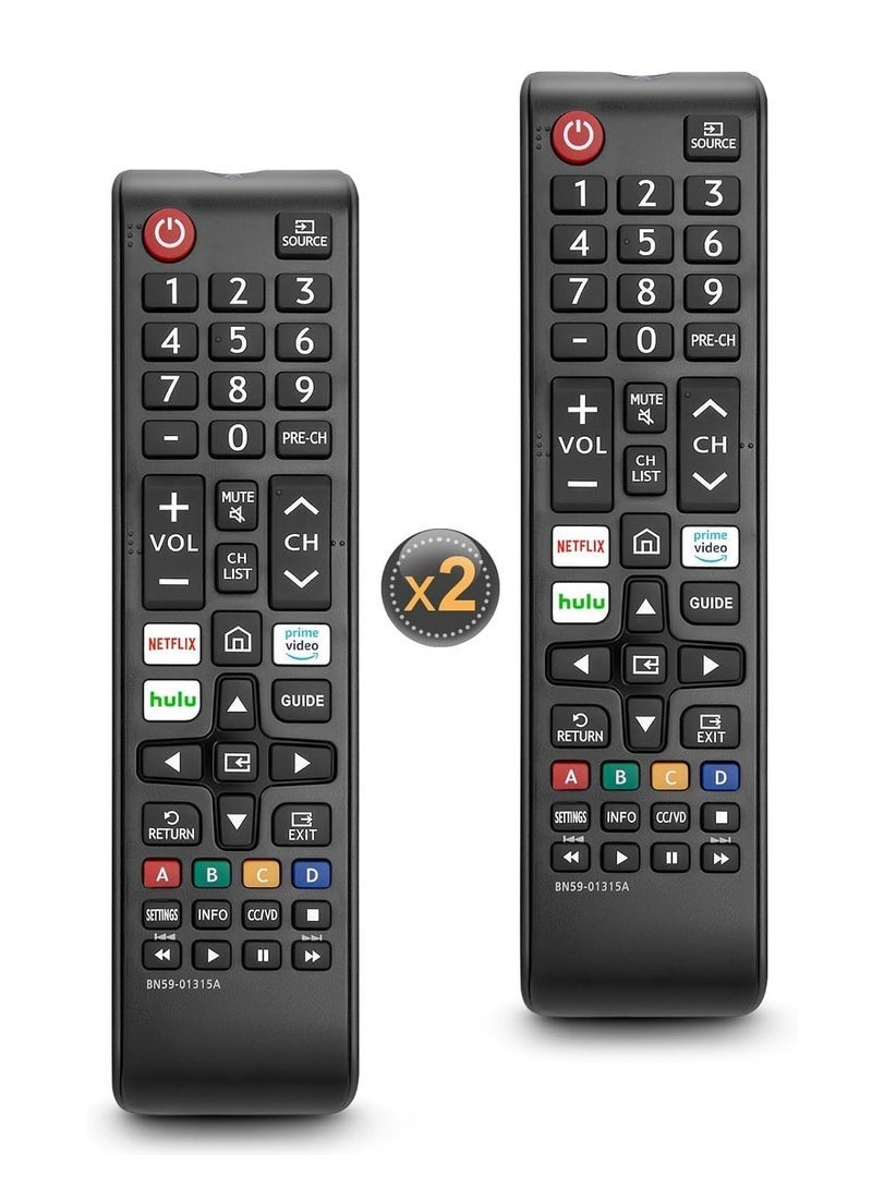 PopZa (2 Pack) Universal Remote Control for Smart TV – Compatible with LED, LCD, HDTV, and 4K Smart TVs | No Setup Required | Easy-to-Use Replacement Remote with Long-Range Infrared Signal | Durable, Ergonomic Design, Perfect for Multiple Devices - Image 1