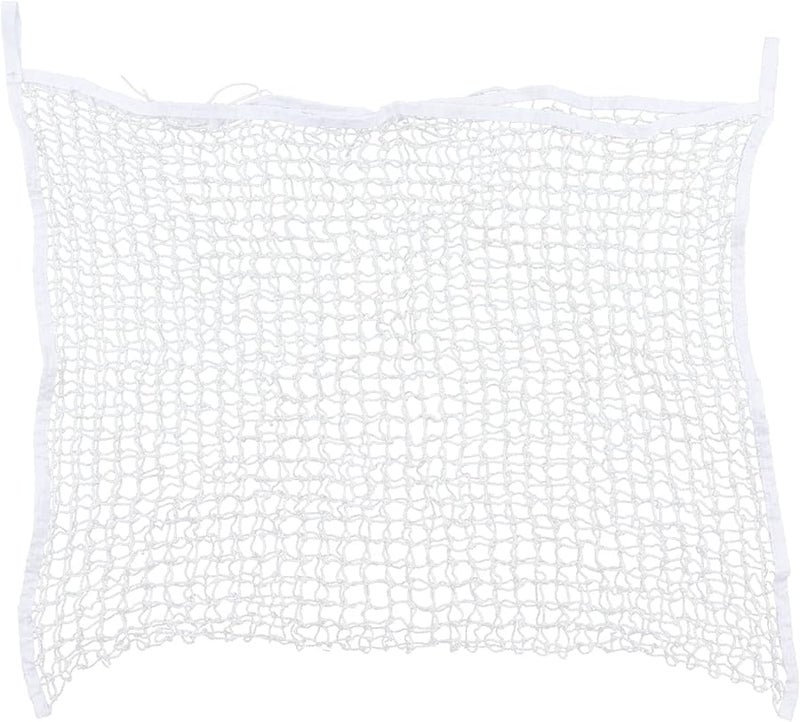 White Hay Net Bag For Horses 120x90cm PE Woven Rope Slow Feeder Forage Storage Pouch - Image 2