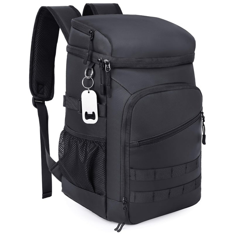 DEYACE Cooler Backpack 33 Cans Tactical Inspired Backpack Cooler Insulated Leak Proof for Men Women Portable 2 Leak Proof Compartments Coolers Bag for Beach Travel Picnic Lunch Hiking BBQ Camping - Image 2
