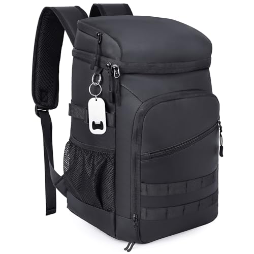 DEYACE Cooler Backpack 33 Cans Tactical Inspired Backpack Cooler Insulated Leak Proof for Men Women Portable 2 Leak Proof Compartments Coolers Bag for Beach Travel Picnic Lunch Hiking BBQ Camping - Image 1