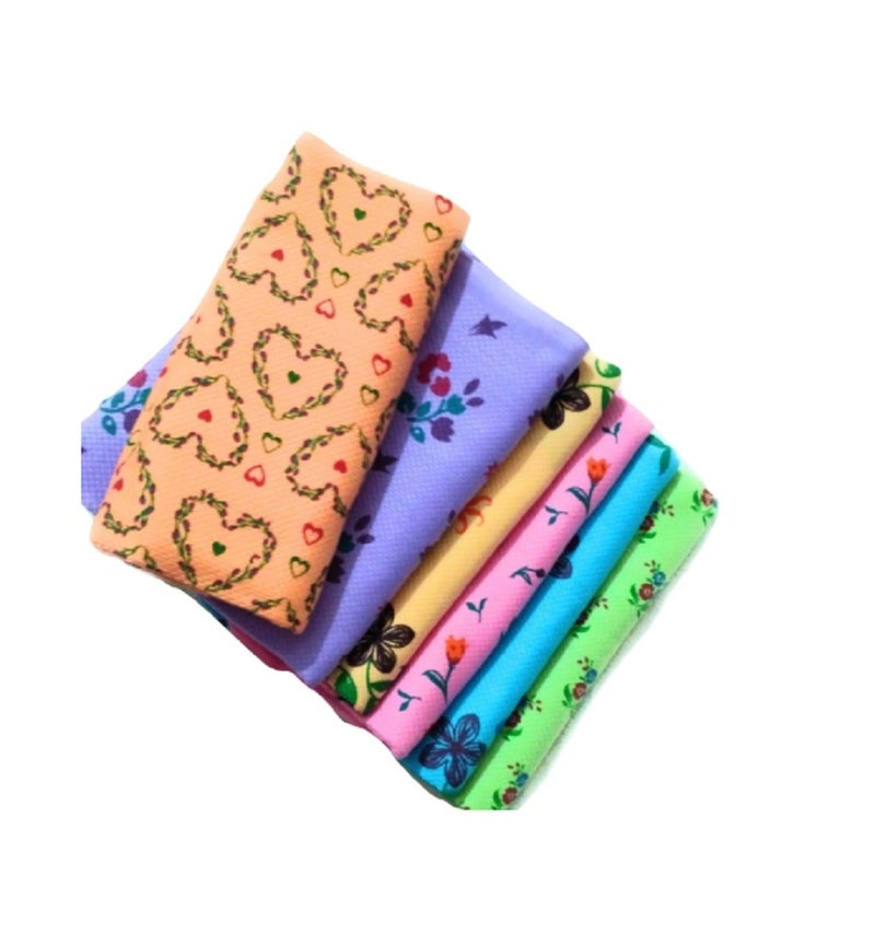 Cotton Colors Bath Towels-Color Floral Printed(Set of 6 Peices) - Image 2