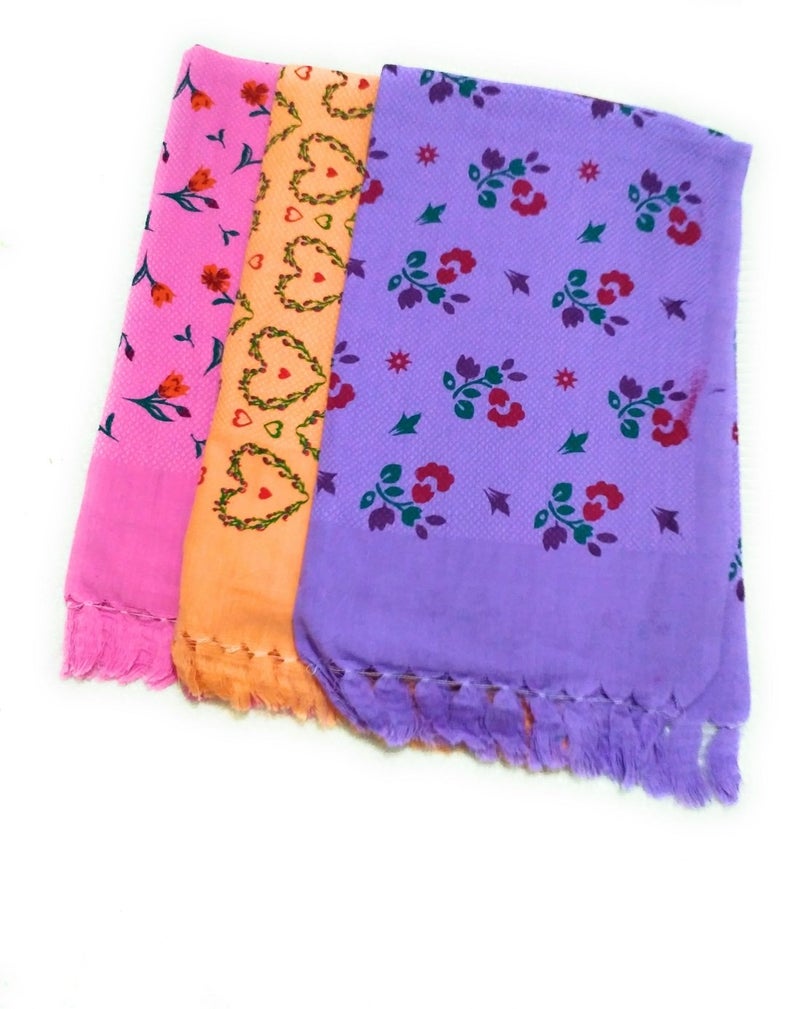 Cotton Colors Bath Towels-Color Floral Printed(Set of 6 Peices) - Image 3
