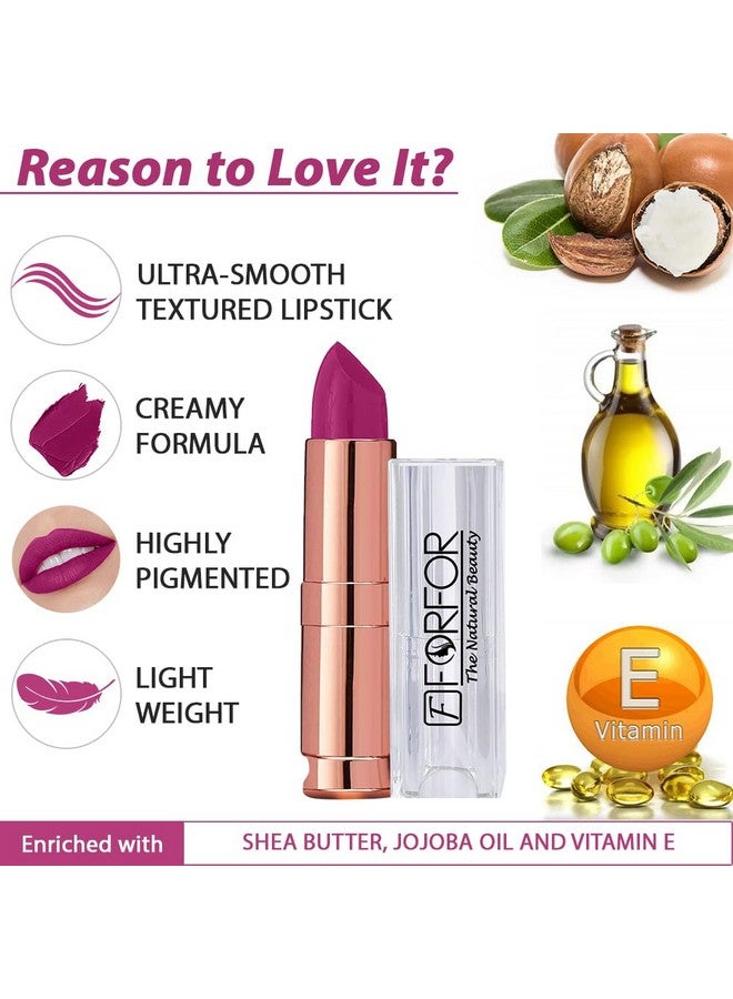 FORFOR Antique Velvet Matte Texture Smooth Finish Lipstick Gift set combo pack 3 for Women Enriched Shea Butter, Vitamin- E & Jojoba oil - Image 5