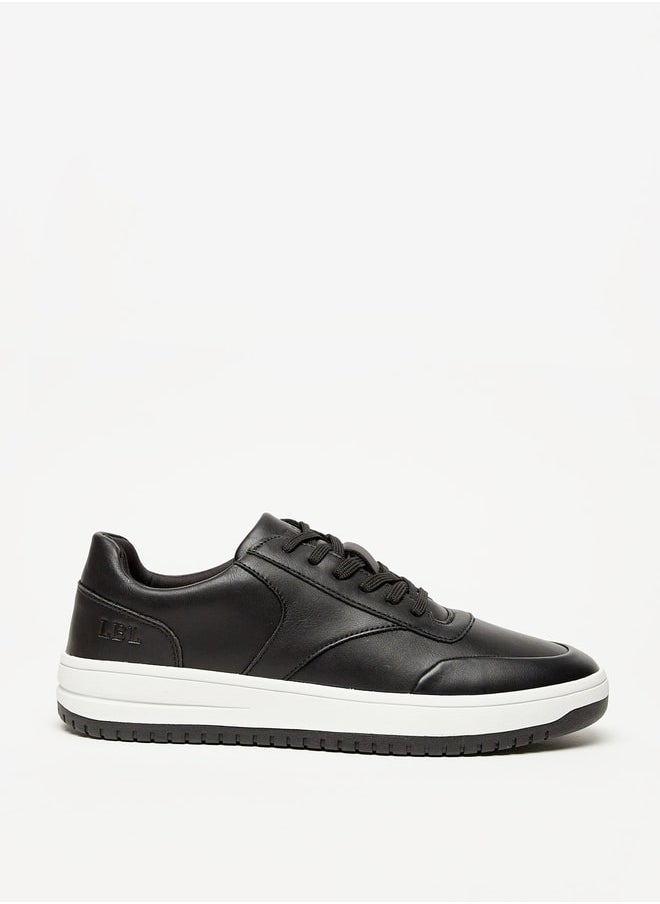 LBL by Shoexpress Men Solid Low Ankle Sneakers with Lace-Up Closure  - Image 1